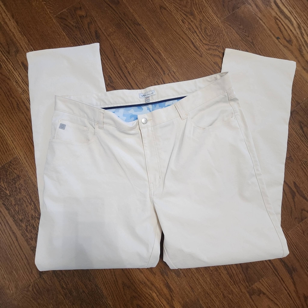 Peter Millar 40x32 Navy Blue, Cream, and Gray Eb66 Pants. - Picture 7 of 8